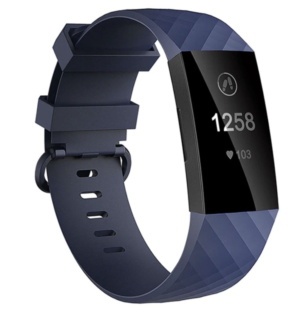 Soft Silicone Band for Fitbit Charge 3 - Navy Blue