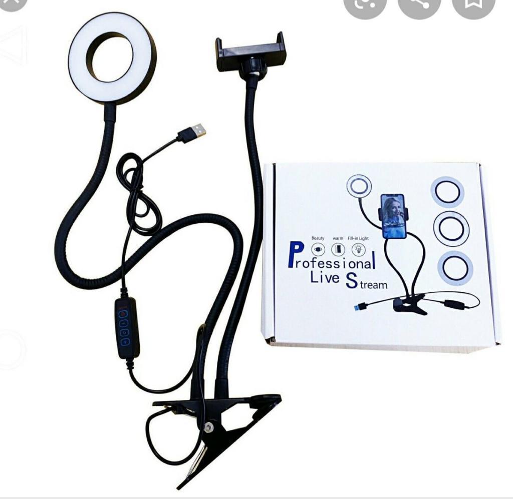 Trendy Selfie Ring Light With Cell Phone Stand For Live Stream/Makeup